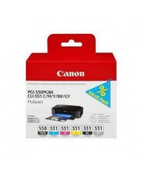 CONF. MULTIPACK CARTUCCIA INCHIOSTRO PGI-550/CLI-551 PGBK/C/M/Y/BK/GY
