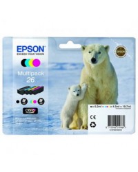 MULTIPACK 26 N.4 CARTUCCE SERIE 26/ORSO POLARE NERO CIANO MAGENTA GIALLO