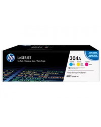 SCATOLA MULTIPACK 3 TONER COLORI CIANO/MAG/GIALLO HP LASERJET NR.304A