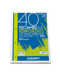 RICAMBIO 21x29,7 BLASETTI FORI RINFORZATI QUADRI 5MM