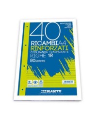 RICAMBIO 21x29,7 BLASETTI FORI RINFORZATI RIGHE