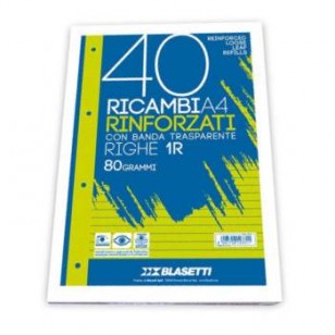 RICAMBIO 21x29,7 BLASETTI FORI RINFORZATI RIGHE