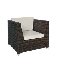 POLTRONCINA CON STRUTTURA IN ALLUMINIO E RIVESTIMENTO IN FILO DI POLIETILENE 76 X 70 x 67CM MOD. 571-CS0109A