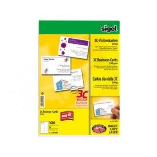 BIGLIETTI DA VISITA SIGEL LP800 3C BIANCHI 250 GR.