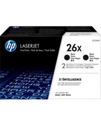 CONFEZIONE DA 2 CARTUCCE TONER NERO ALTA CAPACITA HP26X