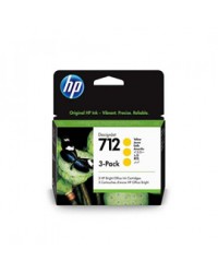 Confezione da 3 cartucce di inchiostro HP giallo DesignJet HP 712 da 29 ml