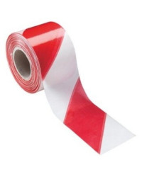 ADESIVO PER SEGNALETICA TESA 100M X 80MM FASCE BIANCO/ROSSO