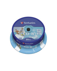 CD-R VERBATIM 700MB 80 STAMPABILI - CAMPANA DA 25PZ. (SIAE ESCLUSA)