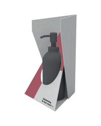 DISPENSER GEL IGIENIZZANTE UNIVERSALE DA BANCO PER FLACONE (NON INCLUSO) PERSONALIZZABILE IN MATERIALE PLASTICO ROSSO