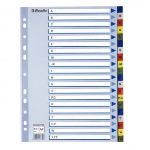 DIVISORI RUBRICATI ESSELTE 100166 A-Z A/4 MULTICOLOR