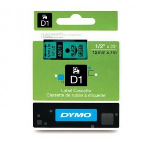 NASTRI PER ETICHETTATRICE DYMO 450190/S0720590 DYMO 1000/4500 NERO SU VERDE