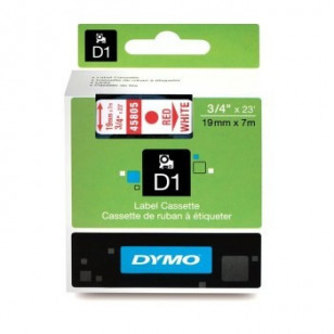 NASTRI PER ETICHETTATRICE DYMO 45215/458050/S0720850 DYMO 2000/5500 ROSSO SU BIANCO