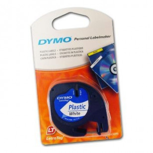 NASTRI PER ETICHETTATRICE DYMO 912010/S0721610 LETRATAG PLASTICA BIANCO