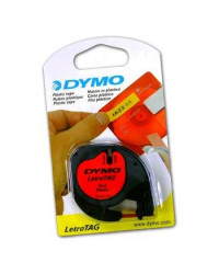 NASTRI PER ETICHETTATRICE DYMO 912030/S0721630 LETRATAG PLASTICA ROSSO