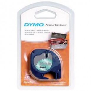 NASTRI PER ETICHETTATRICE DYMO 912090/S0721740 LETRATAG METALLIZZATO VERDE