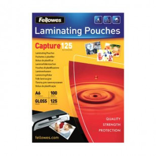 POUCHES FELLOWES 111X154 A/6 125 MIC. 5307201