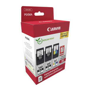 Canon Cartuccia Ink PG-560XLx2/CL-561XL+Conf. fogli