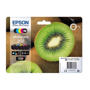 CONF. 5 CARTUCCE INK MULTIPACK 1 PER COLORE 202 KIWI