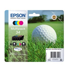 CONF. 4 CARTUCCE INK MULTIPACK 1 PER COLORE 34 PALLINA DA GOLF