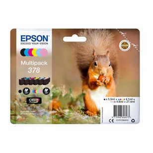 CONF. 6 CARTUCCE INK MULTIPACK 1 PER COLORE 378 SCOIATTOLO