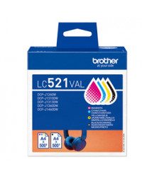 Brother Cartuccia BK/C/M/Y  LC521VAL - 500 pag cad