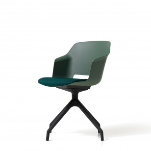 SEDIA VISITATORE DIEMME MOD. CLOP CON CUSCINO IMBOTTITO RIV. TESSUTO CAT. G COD. CPTGNR + CPSDRIV