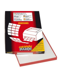 ETICHETTE ADESIVE BIANCHE MARKIN A/4 FOTOCOPIABILI 70X36 MM CON MARGINE C500