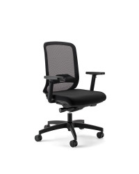 SEDIA OPERATIVA MILANI MOD. BALI SEDILE RIV. TESSUTO E SCHIENALE RIV. RETE CON BRACCIOLI REG. ALTEZZA COD. BALI00.0492.A02