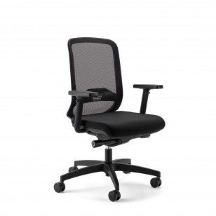 SEDIA OPERATIVA MILANI MOD. BALI SEDILE RIV. TESSUTO E SCHIENALE RIV. RETE CON BRACCIOLI REG. ALTEZZA COD. BALI00.0492.A02