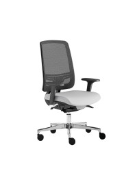 SEDIA OPERATIVA MILANI MOD. TAM SEDILE RIV. TESSUTO E SCHIENALE RIV. RETE CON BRACCIOLI REG. ALTEZZA COD. TAM00.0417S.A01