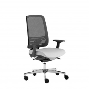 SEDIA OPERATIVA MILANI MOD. TAM SEDILE RIV. TESSUTO E SCHIENALE RIV. RETE CON BRACCIOLI REG. ALTEZZA COD. TAM00.0417S.A01