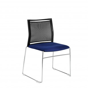 SEDIA VISITATORE MILANI MOD. WENDY SEDILE RIV. TESSUTO E SCHIENALE RIV. RETE COD. WENDY.0648S.A06