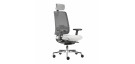 SEDIA DIREZIONALE MILANI MOD. TAM SEDILE RIV. TESSUTO E SCHIENALE RIV. RETE CON BRACCIOLI REG. ALTEZZA E POGGIATESTA COD. TAM00