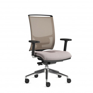 SEDIA OPERATIVA MILANI MOD. ZED SEDILE RIV. TESSUTO E SCHIENALE RIV. IN RETE CON BRACCIOLI REG. ALTEZZA COD. ZED00.0417S.A29
