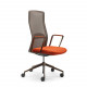 SEDIA PRESIDENZIALE QUINTI MOD. THATS IT SEDILE RIV. TESSUTO E SCHIENALE RIV. RETE CON BRACCIOLI FISSI COD. QX1307NES002