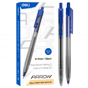 PENNA A SFERA A SCATTO DELI Q01330 ARROW 0,7 BLU